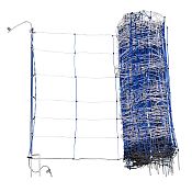 Modrá síť pro elektrický ohradník pro ovce, výška 90 cm, délka 50 m, dvojitý hrot