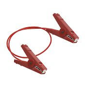 Connecting red cable with 2 sturdy croco clamps, length 100 cm