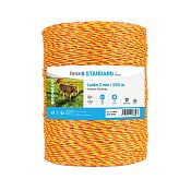 Lanko pro elektrický ohradník, průměr 2 mm, žluto-oranž, 500 m