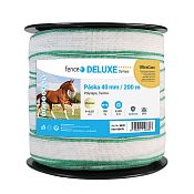 Páska pro elektrický ohradník, šířka 40 mm, zeleno-bílá, délka 200 m