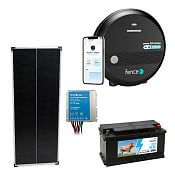 Sada solární elektrický LTE ohradník s výkonem 5 J, solární panel 100 W, regulátor a 12V baterie 95 Ah