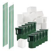 Sada pro pachový ohradník – PROFI držáky s nosiči pachového ohradníku BIO10-PO, sklolaminátové sloupky – 10 ks